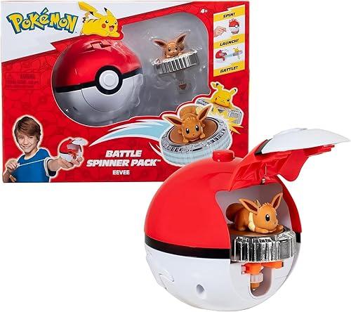 Pokemon Battle Spinning Top and Poke Ball Launcher| Eevee