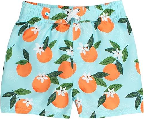 RUGGEDBUTTS Boys UPF50+ Sun Protection Fruits & Florals Swim Trunks