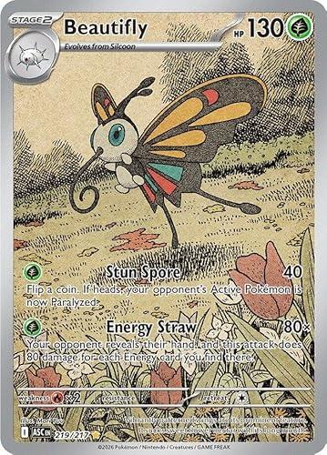 Pokemon - Beautifly 219/217 - Ascended Heroes - Illustration Rare - Foil - Single Card