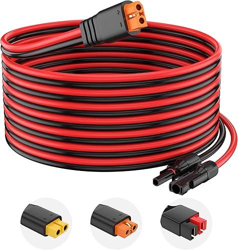 5FT Solar Connector to XT60i Adapter Extension Cable, 10AWG Solar Panel to XT60i Charge Extension Cable (5FT)