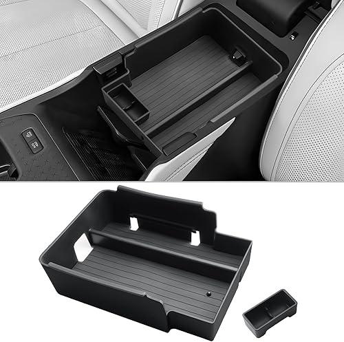 CDEFG 2Pcs for 2025 2026 Jeep Wagoneer S Center Console Organizer Compatible with 2025 2026 Jeep Wagoneer S Accessories Middle Console Armrest Storage Box Coin Holder