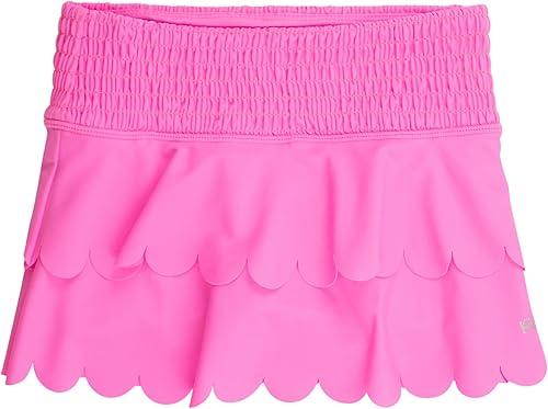 RuffleButts Girls UPF50+ Athletic Active Tiered Flare Skort