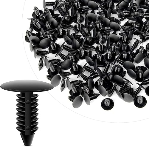 GOOACC Nylon Bumper Fastener Rivet Clips Fender& Bumper Shield Retainer for GM, Ford & Chrysler 7mm Hole Retainer Auto Body Clips - 100PCS
