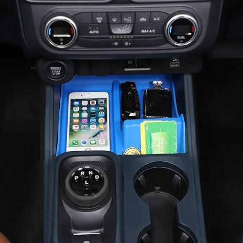 Aunginsy Center Console Shifter Storage Tray Compatible with Ford Maverick 2022-2026, Not Fit 2025+ Model with Wireless Charge, Gear Shift Groove Shock Pad Organizer Storage Box TPE Insert Accessories