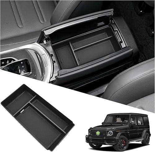 Ruiya G-Class G550/G 580/G350/G63 AMG/W463/W464 Center Console Organizer for Mercedes G Wagon Accessories Middle Console Organizer Compatible with 2019-2022 2023 2024 2025 2026 Benz G-Wagon