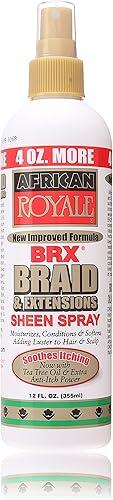 BB African Royale BRX Braid and Extensions Sheen Spray, 12 oz.