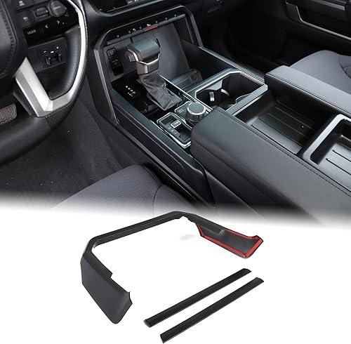 Aunginsy Car Center Console Gear Box Shift Panel Frame Trim Cover Compatible with Toyota Tundra/Sequoia 2022-2024 Central Control Gear Shifter Box Side Panel Protect Strip Decorative Cover Accessories