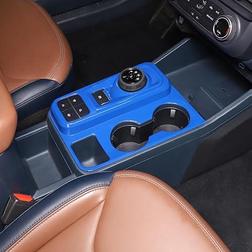 Aunginsy Central Control Gear Shift Panel Cover Cup Holder Trim Compatible with Ford Maverick 2022-2024 Car Gear Shifter Console Anti-Scratch Panel Decorative Frame Protection Sticker ABS Accessories