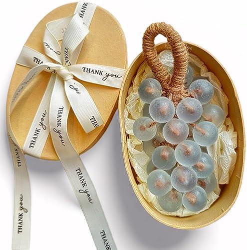 Grape Soap, Grape Soap on a Rope, 25 Pieces Handmade Decorative Grapes Shaped Cluster for Washing Hands and Fresh (25, Blue-Mint)