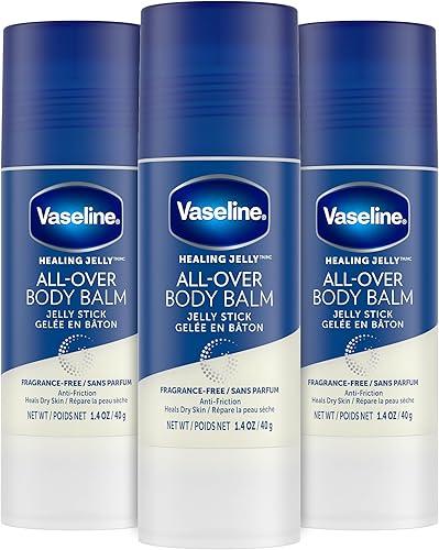 Vaseline All-Over Body Balm Stick 3-Pack – Non-Greasy Fragrance-Free Moisturizer, Travel-Size Lotion, 1.4 Oz Ea