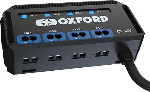Oxford Motorcycle 12V Fuse Box with Relay. Quick Wiring 4-Way Fuse Holder with Indicator Lights & 5A Fuse for Motorcycle, Motorbike Headlights, Navigation, Phone Holder, Charger, Heated Grips etc.