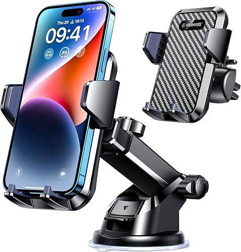 VANMASS【85+LBS Strongest Suction & Military-Grade 2026 Ultimate Car Phone Mount【Patent & Safety Certs】 Cell Phone Holder Truck for Dash Windshield Vent for iPhone 17 Pro Max Automobile Accessory Kits — 38% off