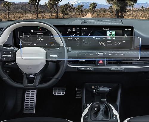 CDEFG 2Pcs for 2025 2026 Kia K4 Screen Protector, for 2025 2026 Kia K4 Dual Accessories 12.3-inch Touchscreen & Digital Instrument Nano Screen Cover HD Clear