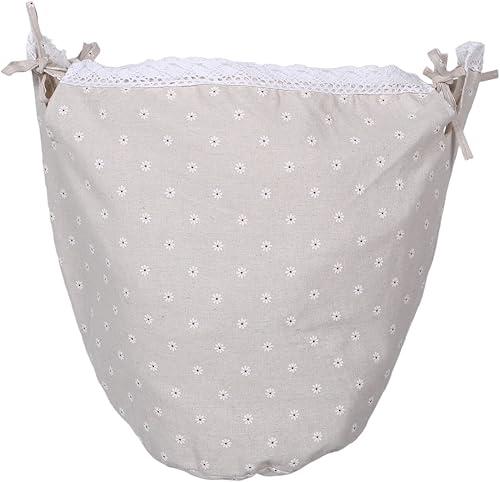 Garneck Washable Cloth Liner for Wire Rattan Basket Replaceable Fabric Insert with Daisy Pattern Protective and Decorative Hamper Liner for Laundry Kitchen and Living Storage Easy to