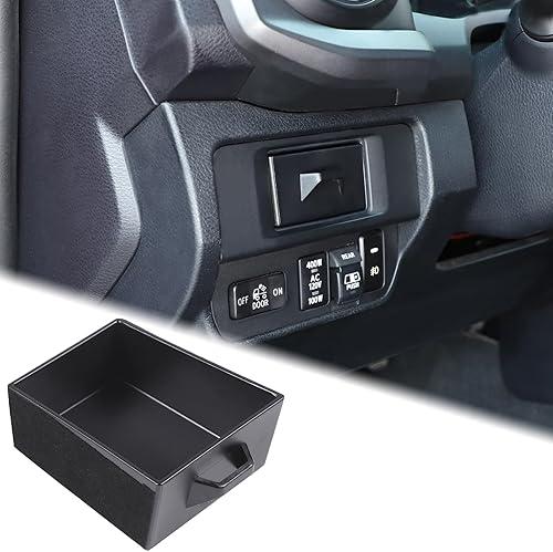 Aunginsy Car Center Console Storage Box Compatible with Toyota Tacoma 2016-2023 Truck Upgrade Drivers Side Cubby Drawer Organizer Tray Coin Key Card Holder Insert Expander Box ABS Interior Accessories