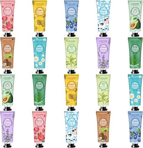 20 Pack Mini Body Lotion Gift Bulk for Dry Skin,Travel Size Small Body Cream With Shea Butter Natural Fragrance Moisturizing Body Lotion for Women Men,Gifts for Women,Gift for Her Thank You Gift