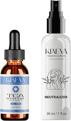 TCARevive Care 15% Skin Renewal Gel Peel – Professional Cosmetic Exfoliant – 1 oz Treatment with 100ml After Peel Neutralizer Solution