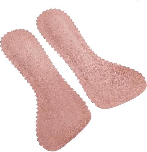 Women’s Anti-Slip High Heel Insoles 1 Pair Pink Leather Sweat-Absorbing Shoe Liners Cushions for Summer Daily Comfort — 10% off