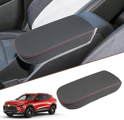 SKTU 2024 2025 2026 Chevy Trax Center Console Cover for 2024 2025 2026 Chevrolet Trax Armrest Cover 2024 2025 2026 Chevy Trax Accessories 2024 2025 2026 Chevy Trax Console Cushion (Red Line)
