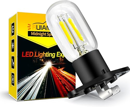 Ruiandsion Microwave Bulb Z187 Base 110V 120V 25W LED Lamp Bulb for Universal Microwave Pear Oven Lamp, White Non-Dimmable