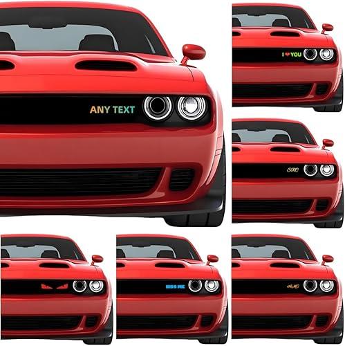 Custom LED Car Grille Emblem Light - Personalized Auto Front Grille Badge LED Emblem with IP68 Waterproof, Universal Illuminated Front Grille LED Decorative Light for All Car Models (Custom Text)