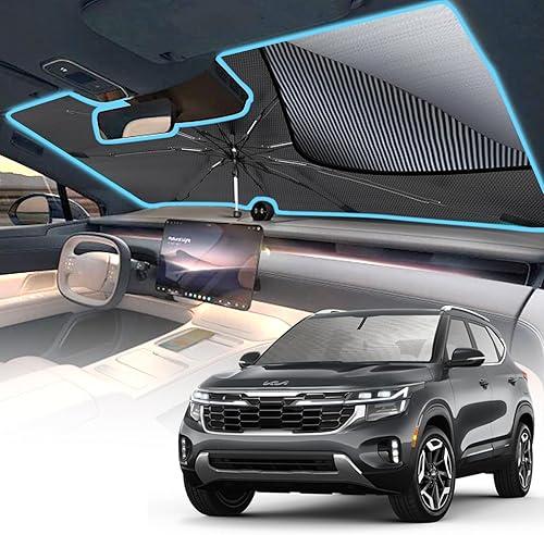 [2026 Upgrade] Car Windshield Sun Shade Umbrella, Car Sun Shade Windshield for Auto Trucks Sedan SUV Keeps Vehicle Cool Heat Insulation