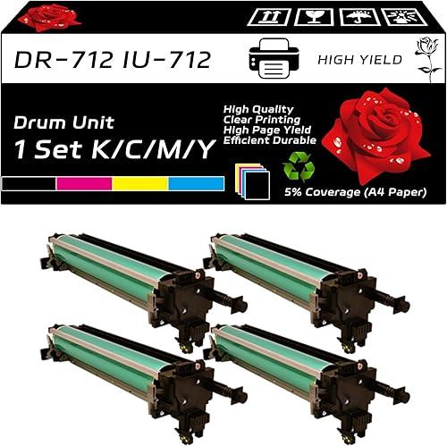 DR-712 IU-712 Drum Unit Compatible with Konica Minolta bizhub C659 C759 Printers, High Yield 110000 Pages, Vibrant Colors (Multicolor)