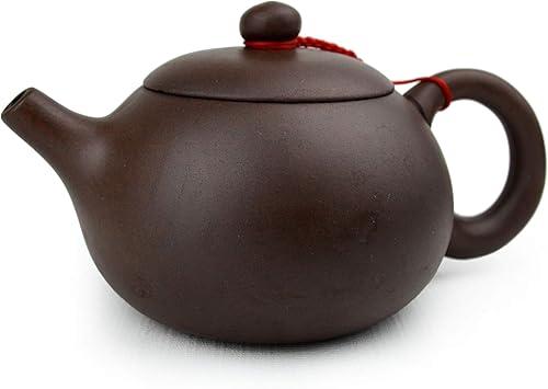 Teapot Chinese Gongfu cha Xishi Pot 7oz /210cc Purple clay ceramics Zini for Loose Tea (Dark brown)