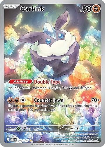 Pokemon - Carbink 242/217 - Ascended Heroes - Illustration Rare - Foil - Single Card