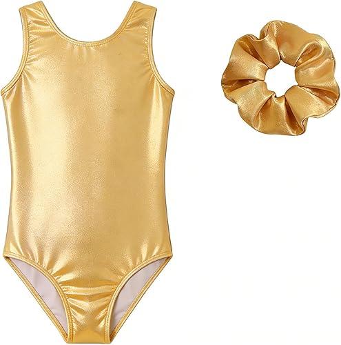 LIUHUO Girls Gymnastics Leotards Sparkly Breathable Waterproof Fabric Leotard outfit Sleeveless