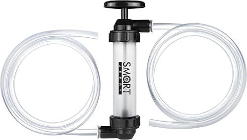 SMART JERRY - Cordless Fuel Transfer Pump | Gas Siphon Pump for Gasoline | Gas Syphon Hand Pump | 3 GPM High Flow | Transparent Pump Body & Hose | 2026 Upgraded New Version