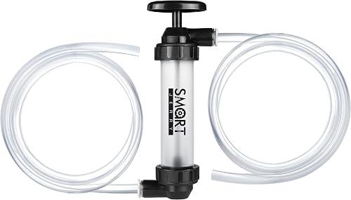 SMART JERRY - Cordless Fuel Transfer Pump | Gas Siphon Pump for Gasoline | Gas Syphon Hand Pump | 3 GPM High Flow | Transparent Pump Body & Hose | 2026 Upgraded New Version