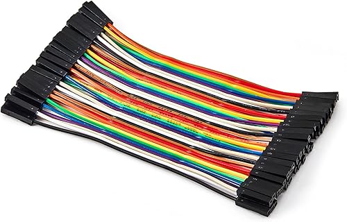 Chanzon 40pcs 10cm Female to Female Header Jumper Wire Dupont Cable Line Connector 40 pin Ribbon Solderless Multicolored for Arduino Raspberry pi Electronic Breadboard Protoboard PCB Board