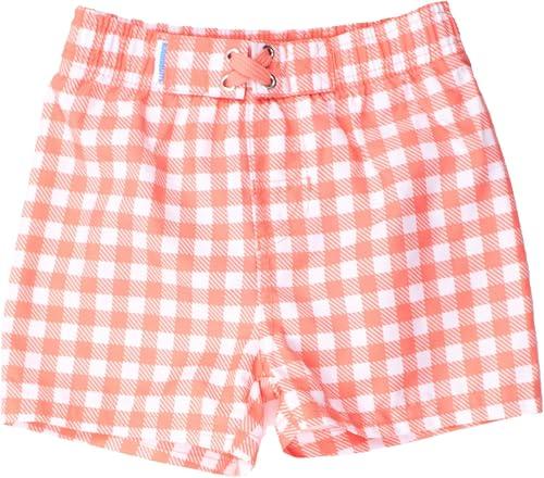 RUGGEDBUTTS Boys UPF50+ Sun Protection Gingham Swim Trunks