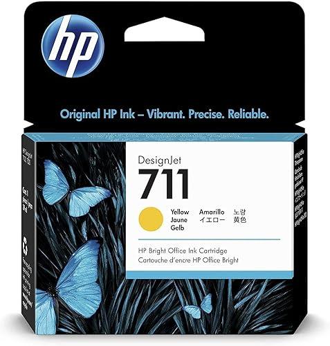 HP 711 Yellow 29-ml Genuine Ink Cartridge (CZ132A) for DesignJet T530, T525, T520, T130, T125, T120 & T100 Large Format Plotter Printers — 16% off