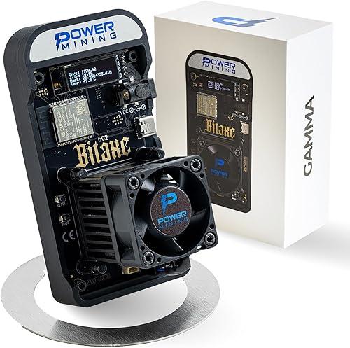 Bitaxe Gamma 602 ASIC Bitcoin Miner | 1.1 TH/s @ 18W | BM1370 Chip (Antminer S21 Pro) | Wi-Fi | USB-C | AxeOS | Open Source | Made in Europe | Incl. Power Supply & Stand