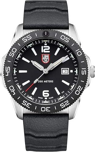 Luminox Men Analog Swiss Quartz Watch with Rubber Strap XS.3121, Black, Modern