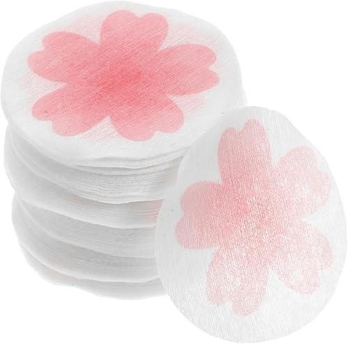 Disposable Cherry Blossom Printed Eye Mask Paper 100pcs, Ultra-thin Nonwoven Moisturizing Eye Care Sheets for Spa and Skin Care