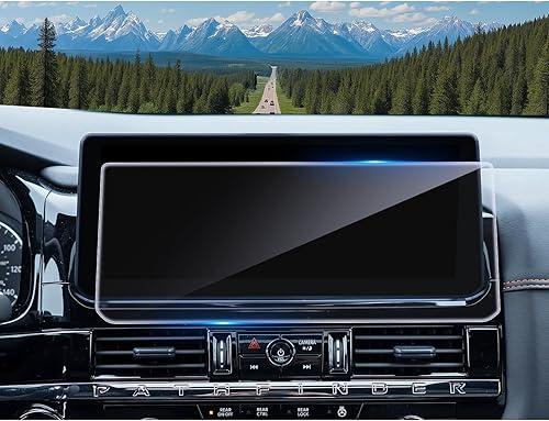 CDEFG for 2026 Nissan Pathfinder Screen Protector 12.3-Inch, Tempered Glass for 2026 Nissan Pathfinder (S/SV/SL/Rock Creek/Platinum) Accessories 9H Glass Infotainment Screen Cover Transperent 12.3"