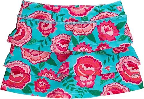 RuffleButts Girls UPF50+ Sun Protected Athletic Active Stretch Tennis Skort