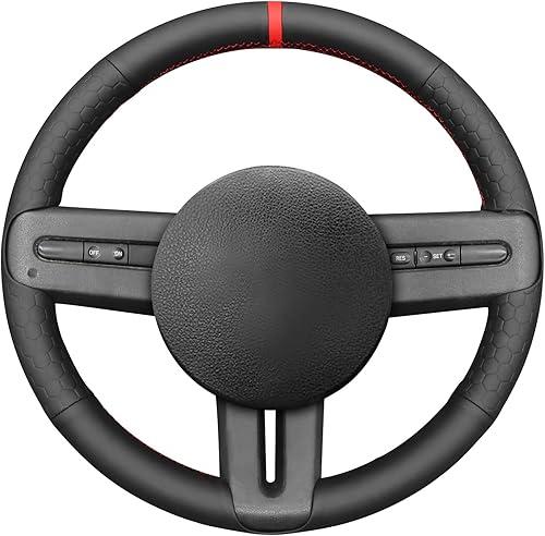 MEWANT Steering Wheel Cover for Ford Mustang 2005-2012 Hand-Stitched Steering Wheel Wrap