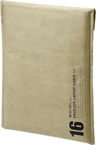HAKUBA PC Sleeve Plus Shell Envelope Laptop Sleeve Compatible with 16 Inches Olive 4977187214987 Uses Tyvek(R) New Material That Has A Paper Texture But Strong and Durable, Lightweight and Water