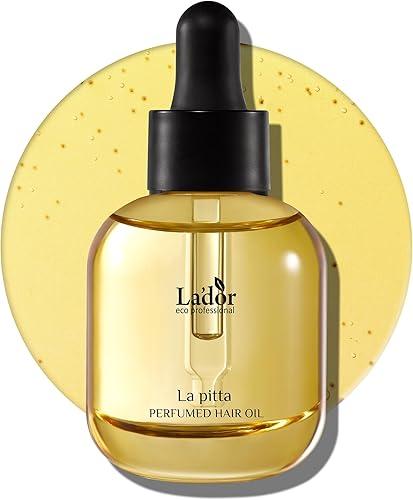LADOR Hair Perfume Oil for Dry Damaged Hair - Anti Frizz Nourishing Fragrance Gloss Oil Serum Leave-In Conditioner Hold Curls & Waves Sulfate Paraben Alcohol Free 1 Fl Oz La Pitta Korean Haircare