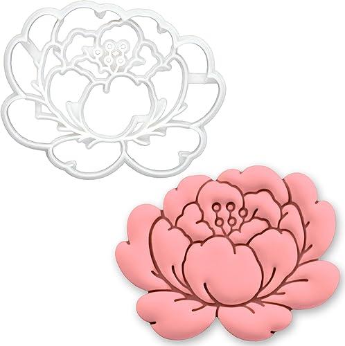 BAKERLOGY Peony Cookie Cutter – Floral Blossom Biscuit Cutter for Wedding Cookies, Garden Party Baking, Flower Fondant Decoration Tool