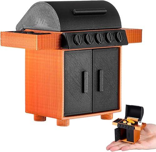 VOSAREA Mininature BBQ Rack 1:12 Scale Doll House Barbecue Grill Dollhouse Handcart Kitchen Simulation Ornament Sporting Goods Doll Accessories
