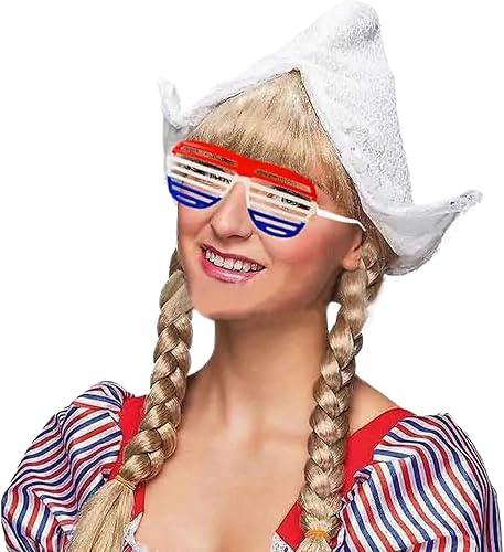 Elegant White Lace Dutch Hat Comfortable Holland Dutch Hat with Shutter Shading Glasses for Women Cultural Theme Party