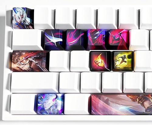 Yone Keycaps Set for League of Legends Gaming Skill 12 Keys Keycap Set OEM Profile for MX Mechanical Gaming Keyboards (Yone)