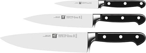 Zwilling Professional S J.A Henckels 3 Piece Knives Set, Black/Stainless Steel (35602-000-0)