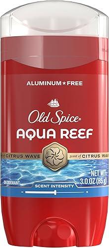 Old Spice Aluminum Free Deodorant for Men, 24/7 Odor Protection, 24/7 Freshness & Lasting Scent, Aqua Reef with Cypress Scent, 3.0 oz