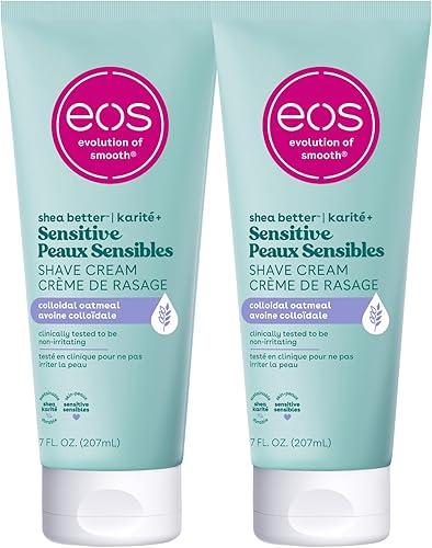 eos Shea Better Sensitive Skin Women's Shave Cream- Fragrance-Free, 2-pack of 7 oz containers